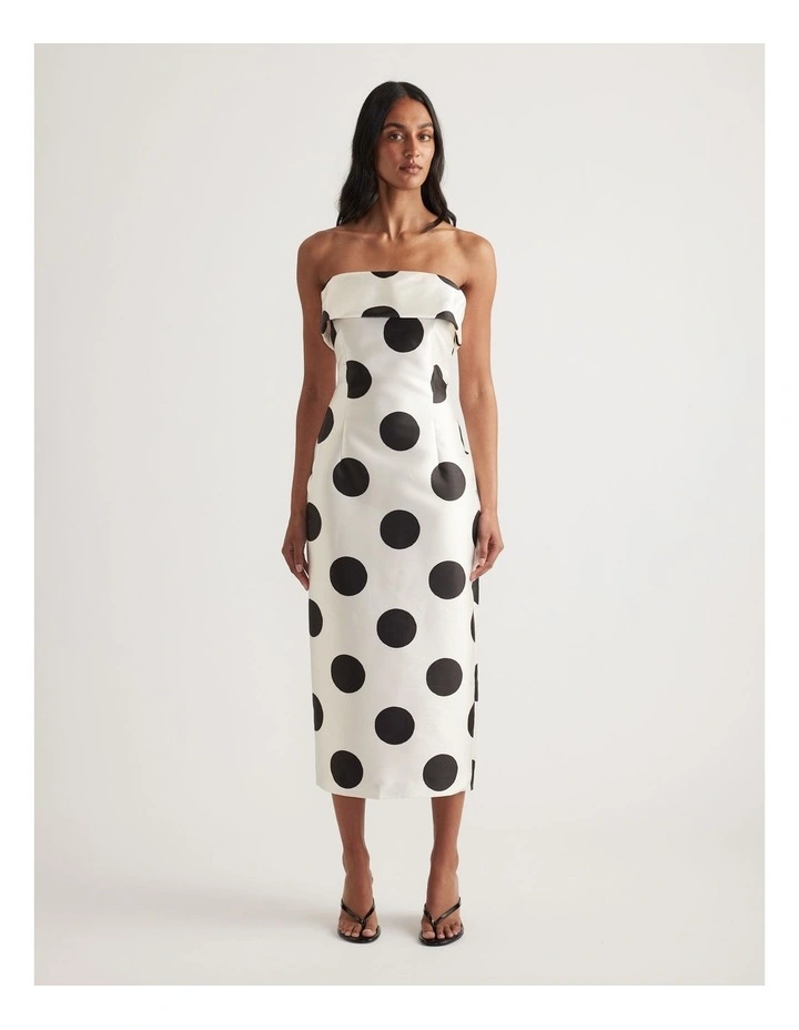 Zahra Strapless Midi Dress image 1