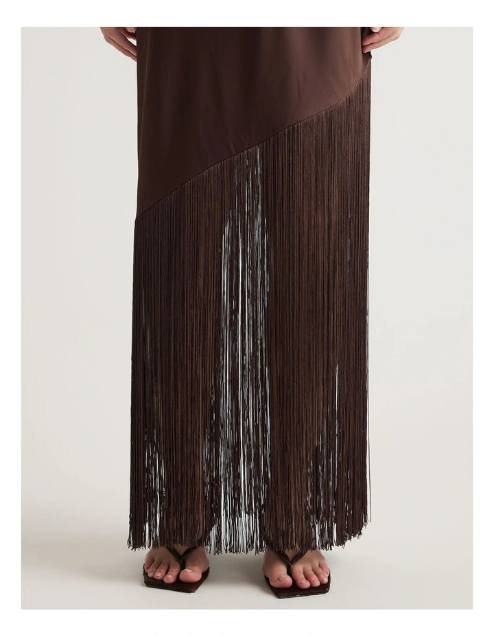 Alora Halter Fringe Maxi Dress image 3