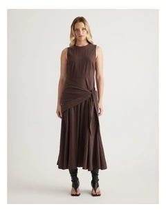 Isabelle Scarf Tie Midi Dress