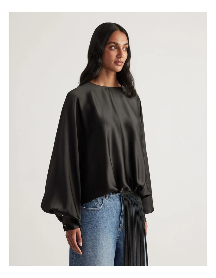 Delta Batwing Satin Top image 4