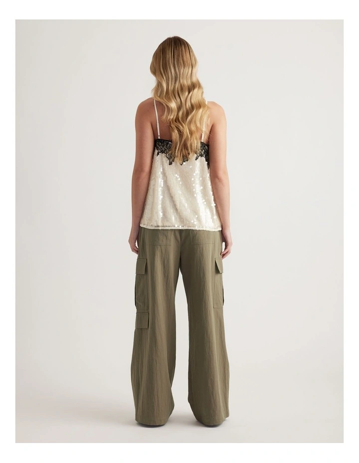 Sabine Contrast Sequin Cami image 2