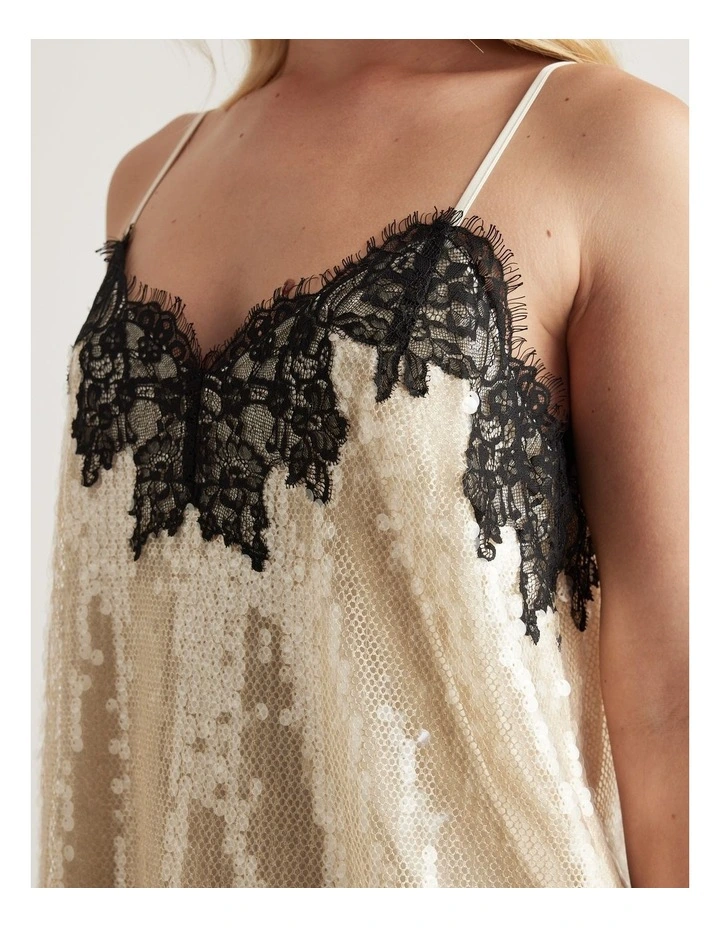 Sabine Contrast Sequin Cami image 3
