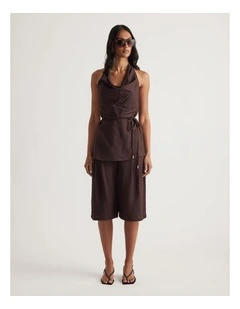 Gwen Linen Blend Halter Top