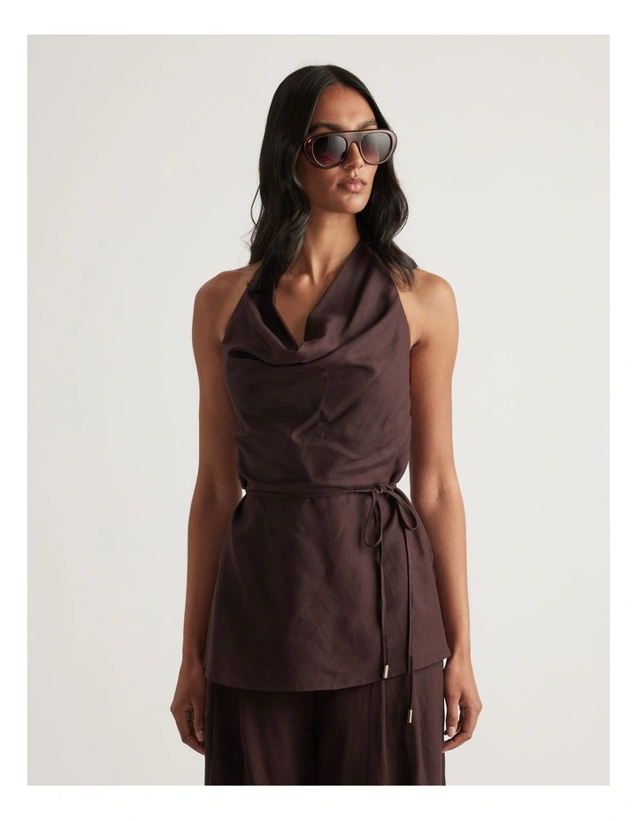 Gwen Linen Blend Halter Top image 4