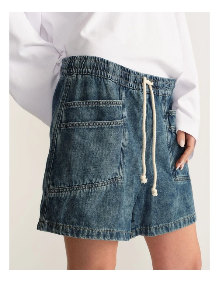 D-Luxe Pull On Denim Shorts image 3
