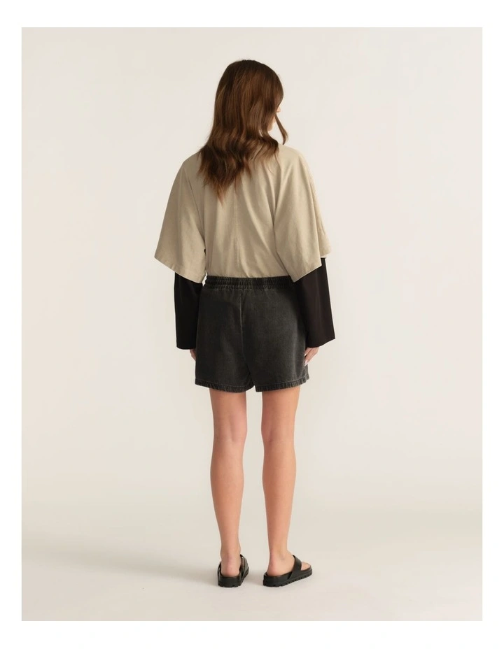 D-Luxe Pull On Denim Shorts image 2