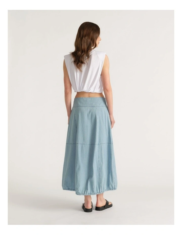 D-Luxe Denim Cocoon Skirt image 2
