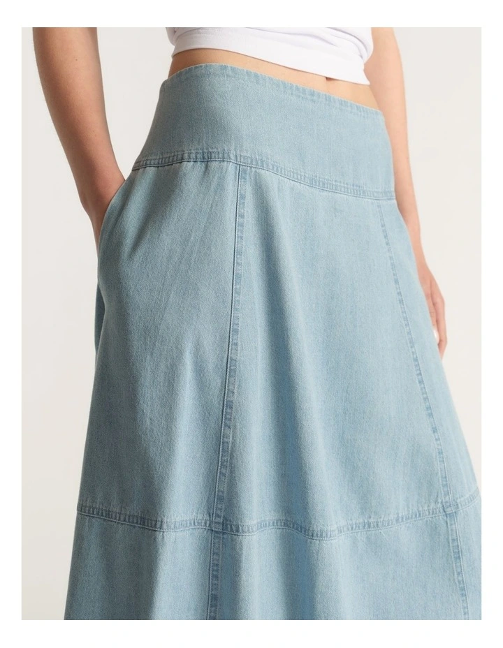 D-Luxe Denim Cocoon Skirt image 3