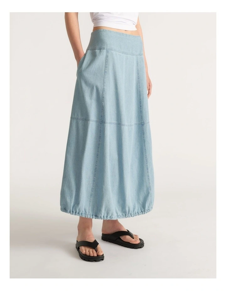 D-Luxe Denim Cocoon Skirt image 4