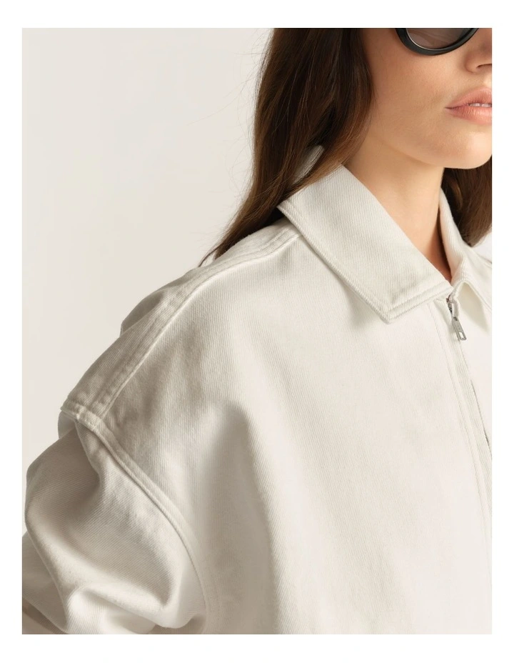 D-Luxe Denim Bomber Jacket image 3