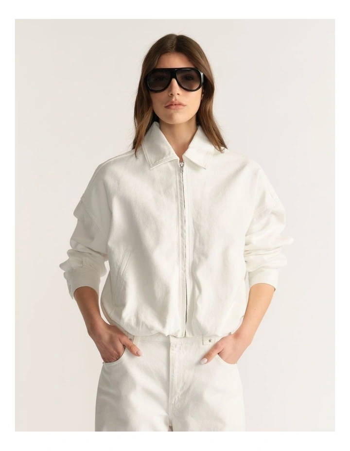 D-Luxe Denim Bomber Jacket image 4