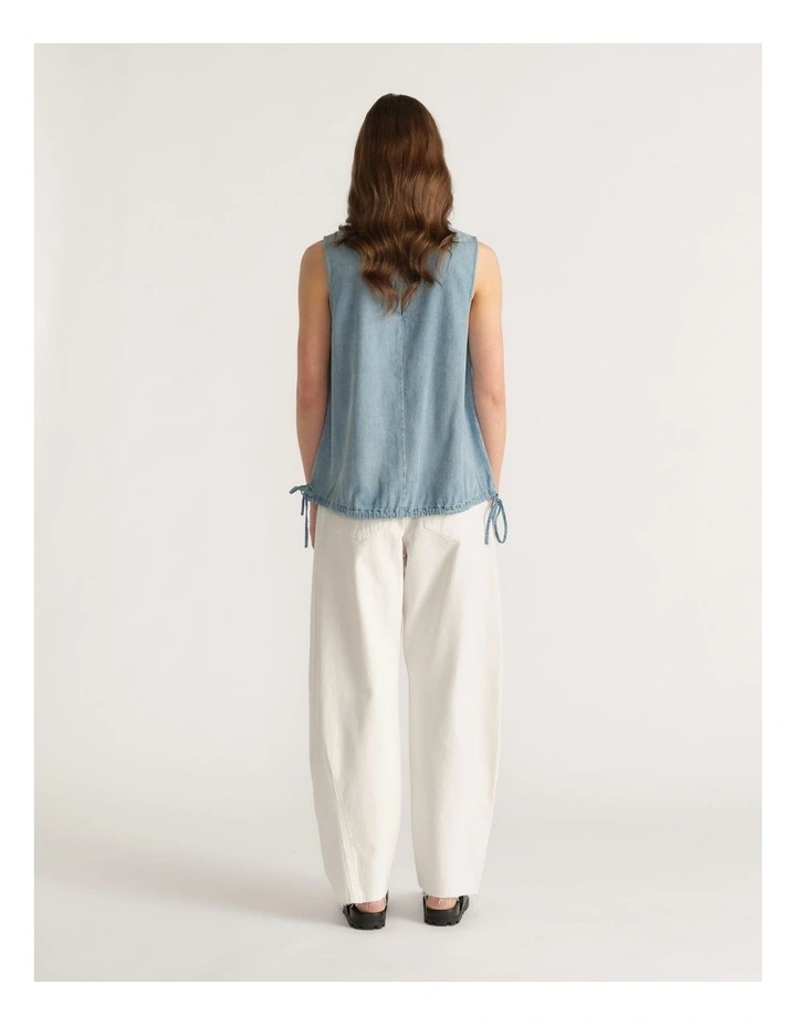D-Luxe Denim Cocoon Top image 2