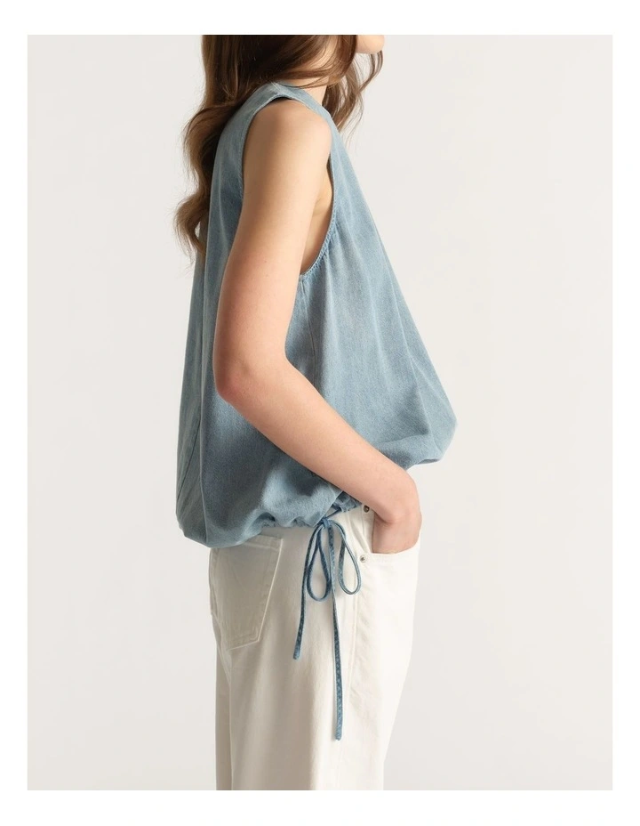 D-Luxe Denim Cocoon Top image 3
