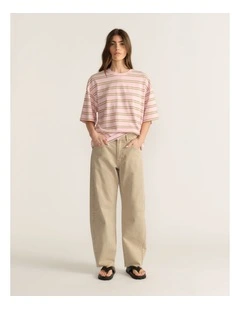 D-Luxe Short Sleeve Stripe Tee