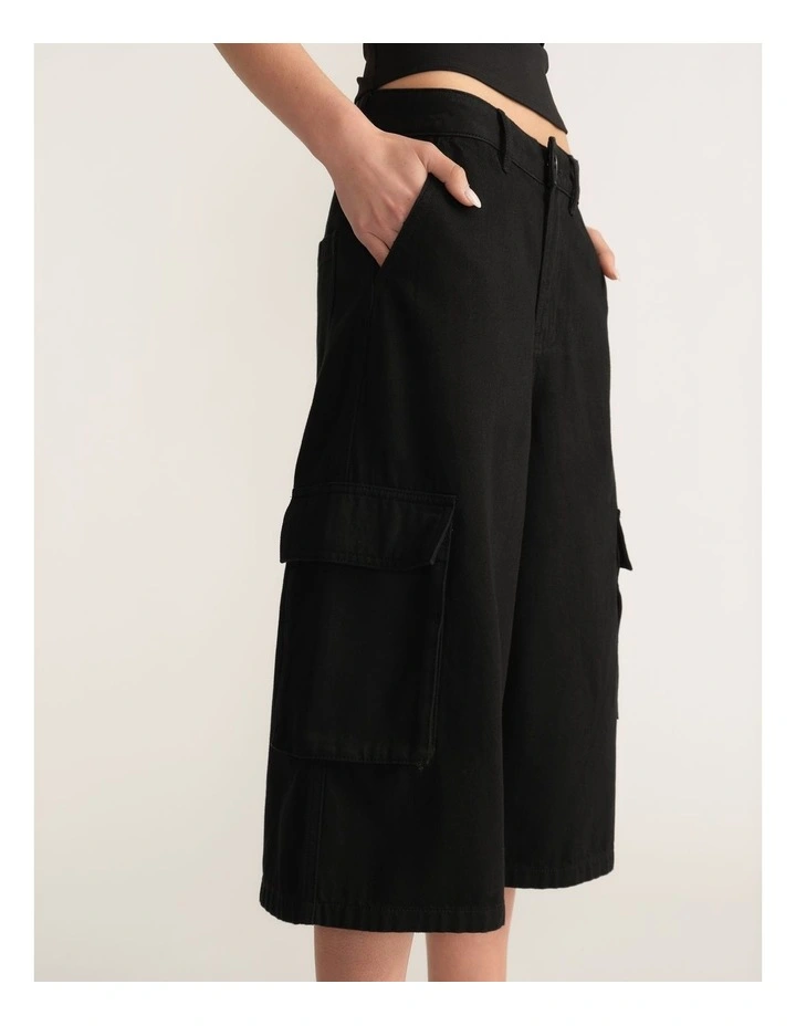 D-Luxe Denim Cargo Shorts image 3