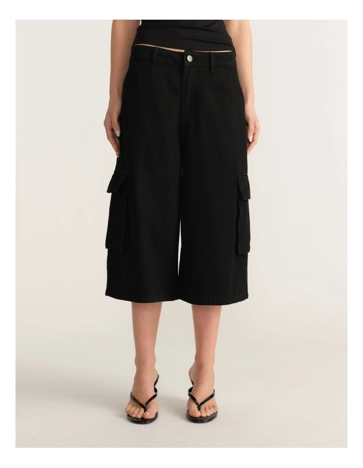 D-Luxe Denim Cargo Shorts image 4