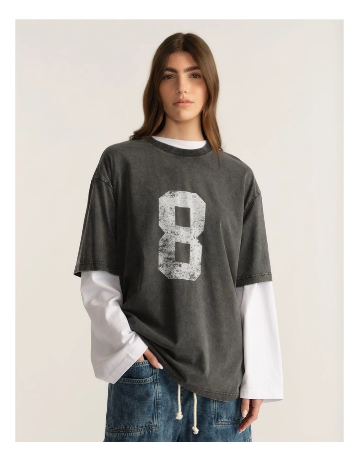 D-Luxe Oversized Washed Tee image 4