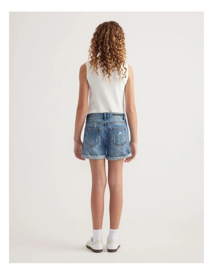 Girls Emma Cuff Denim Short image 2