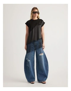 Elsa Fringe Hem Tee