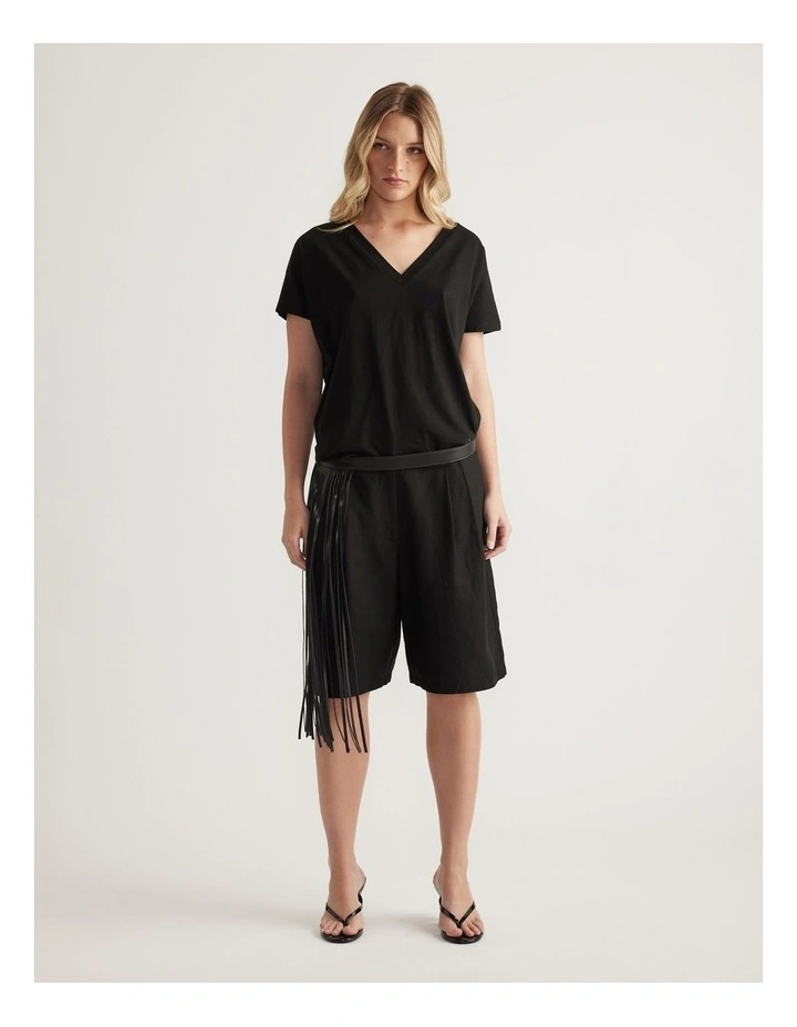 Selena Boxy V Neck Tee image 1