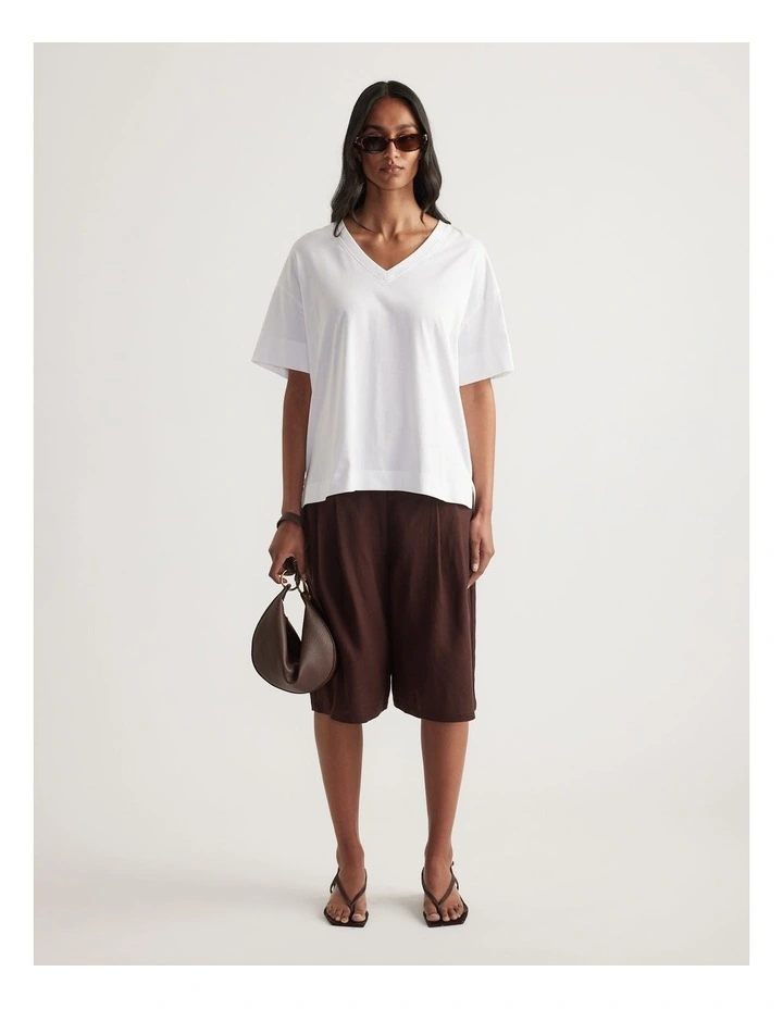 Selena Boxy V Neck Tee image 1