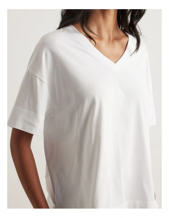 Selena Boxy V Neck Tee image 3