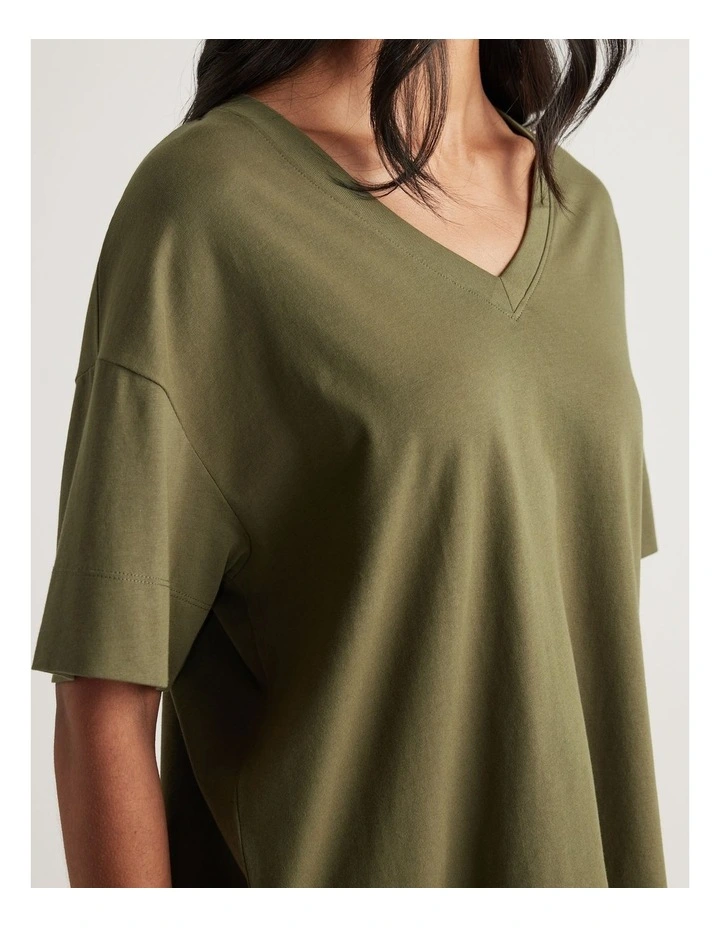 Selena Boxy V Neck Tee image 3