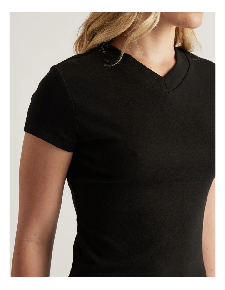 Flynn Fitted V Neck Tee image 3
