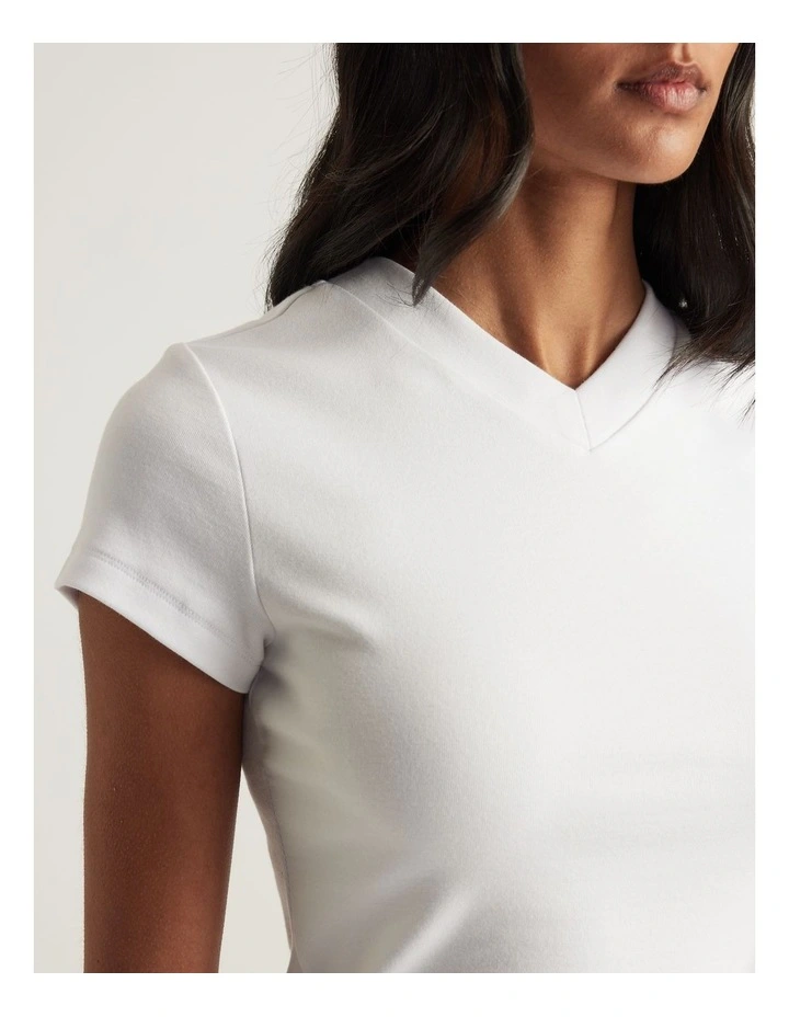 Flynn Fitted V Neck Tee image 3