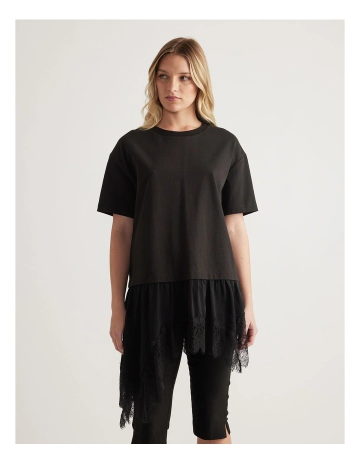 Caterina Lace Trim Detail Tee image 4