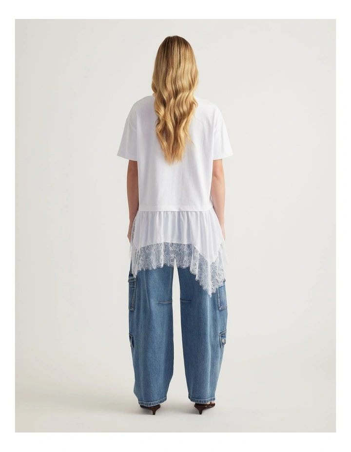 Caterina Lace Trim Detail Tee image 2