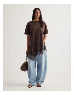 Caterina Lace Trim Detail Tee