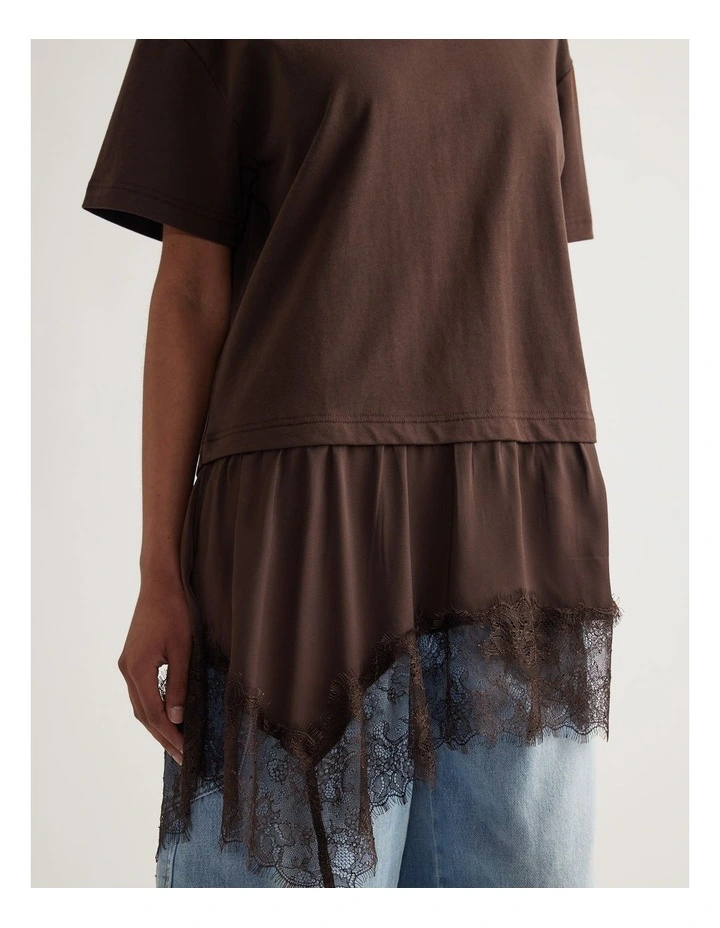 Caterina Lace Trim Detail Tee image 3