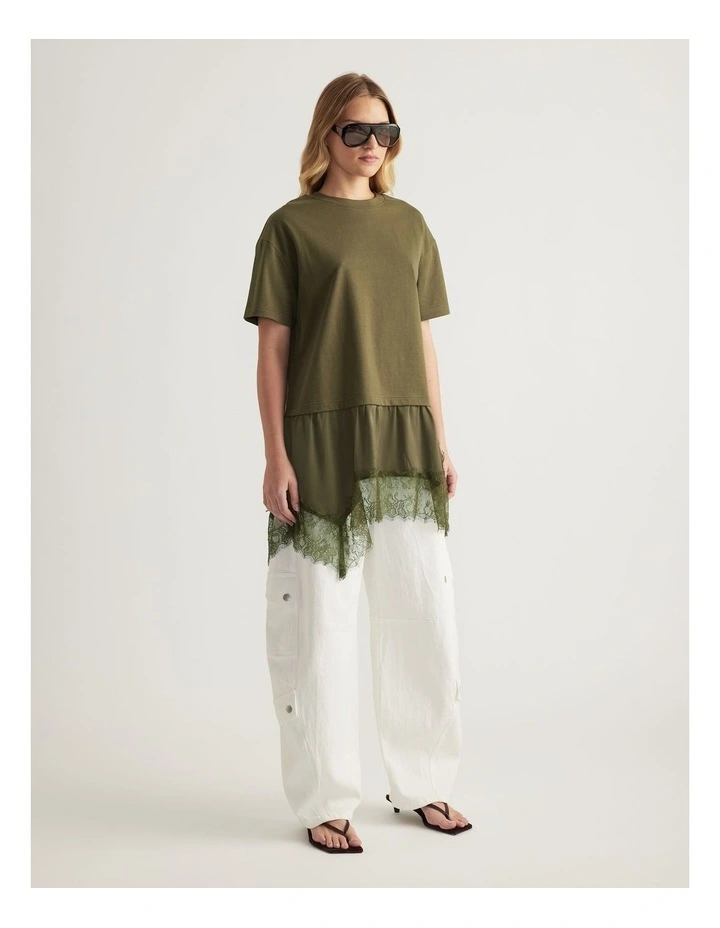 Caterina Lace Trim Detail Tee image 1