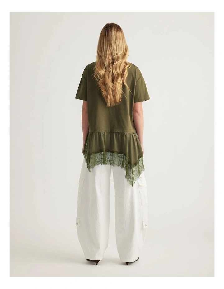 Caterina Lace Trim Detail Tee image 2