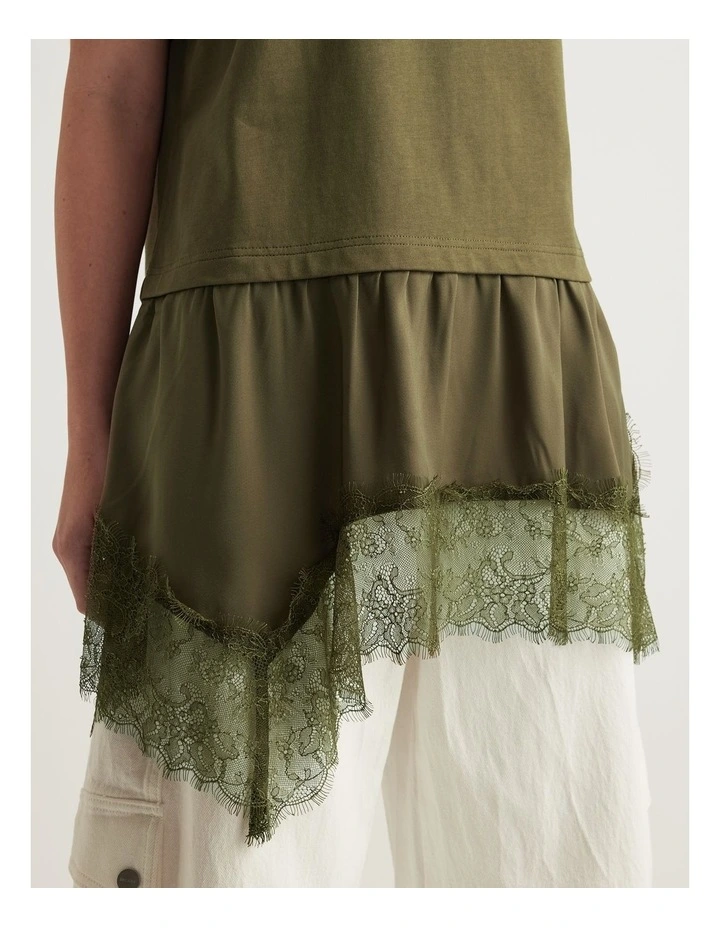 Caterina Lace Trim Detail Tee image 3