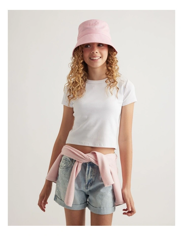 Girls Emma Crystal Denim Short image 5
