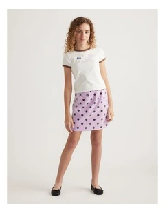 Girls Poppy Sequin Mini Skirt