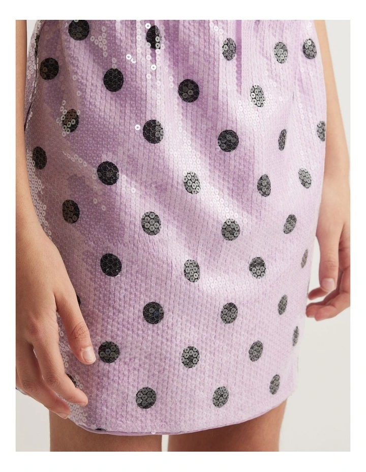 Girls Poppy Sequin Mini Skirt image 3