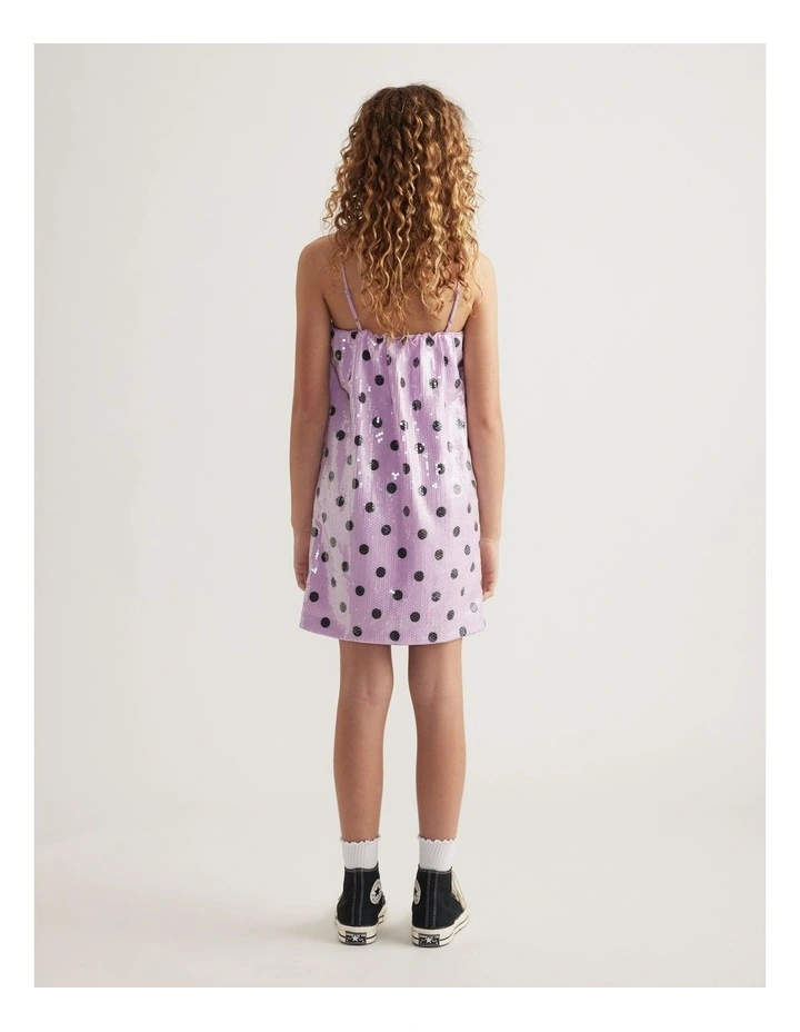 Girls Poppy Sequin Mini Dress image 2