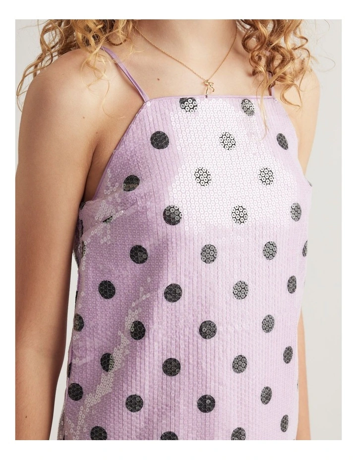 Girls Poppy Sequin Mini Dress image 3