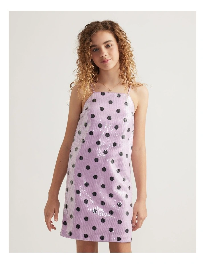 Girls Poppy Sequin Mini Dress image 4