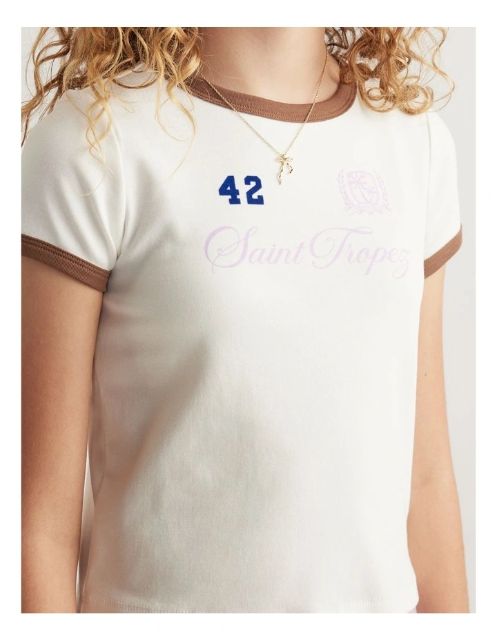 Girls Saint Tropez Ringer Tee image 3