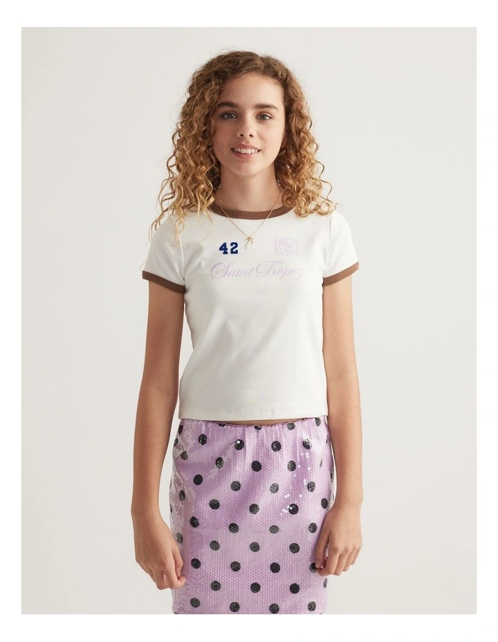 Girls Saint Tropez Ringer Tee image 4