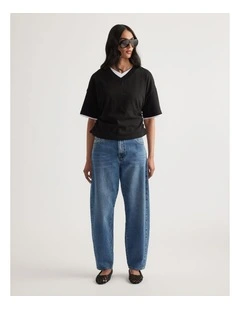 Alicia V Neck Boxy Tee
