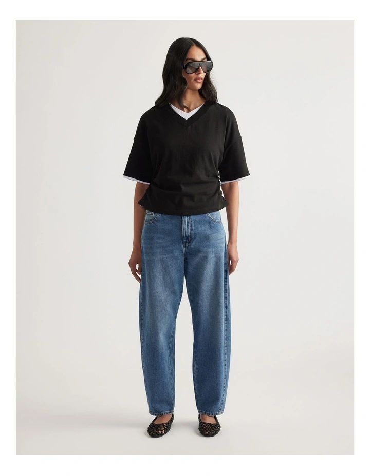 Alicia V Neck Boxy Tee image 1