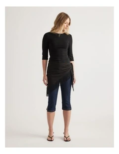 Iris Fitted 3/4 Sleeve Top