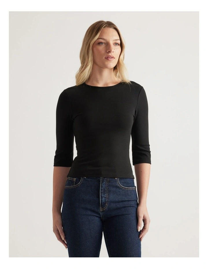 Iris Fitted 3/4 Sleeve Top image 4