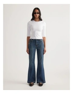 Iris Fitted 3/4 Sleeve Top