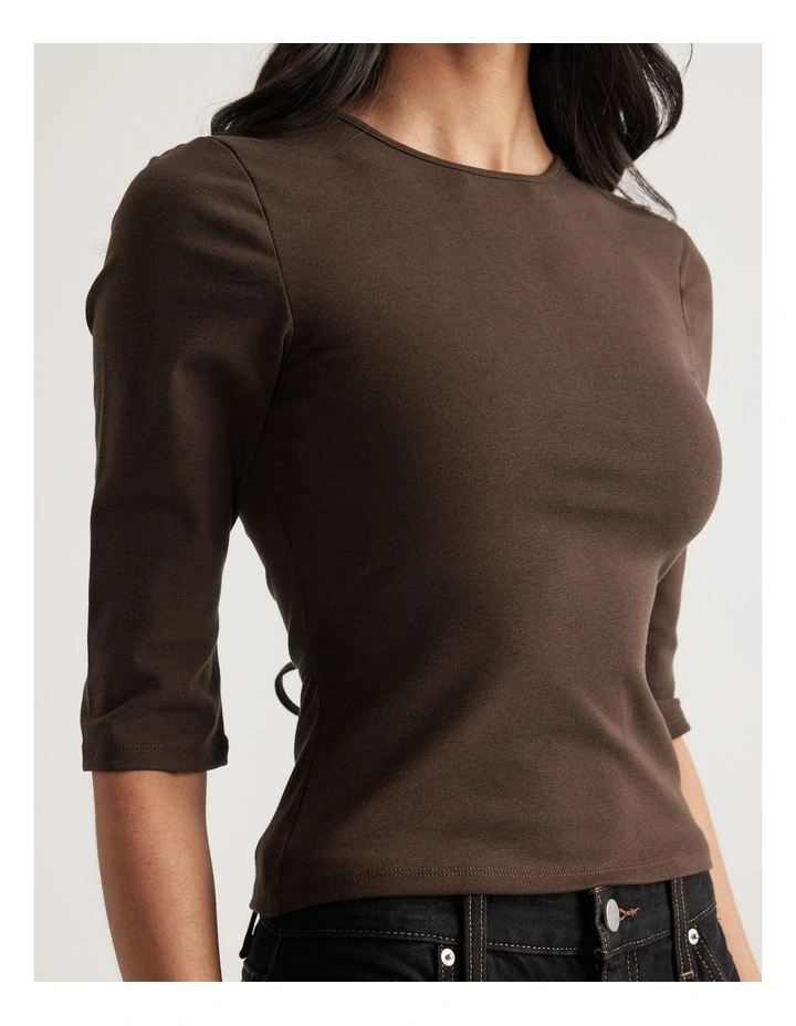 Iris Fitted 3/4 Sleeve Top image 3